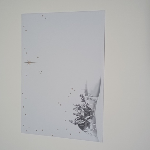 $2 Add-on Foil Wise Men Christmas Card & Envelope Silver Navy Blue - Picture 8 of 10